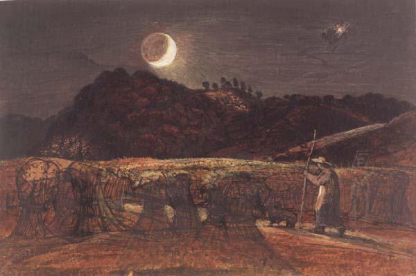 Samuel Palmer Cornfield by Moonlight,with the Evening Star oil painting picture